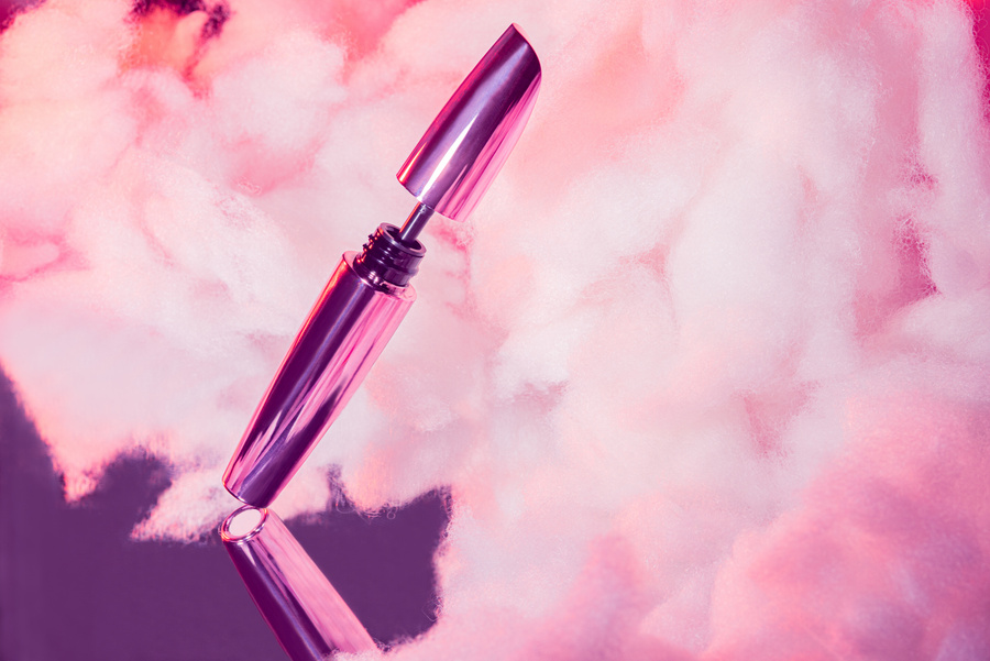 Mascara on Cloud Background