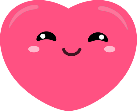 Cute heart smile.