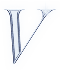 Dreamy Chrome Letter V Type Sticker